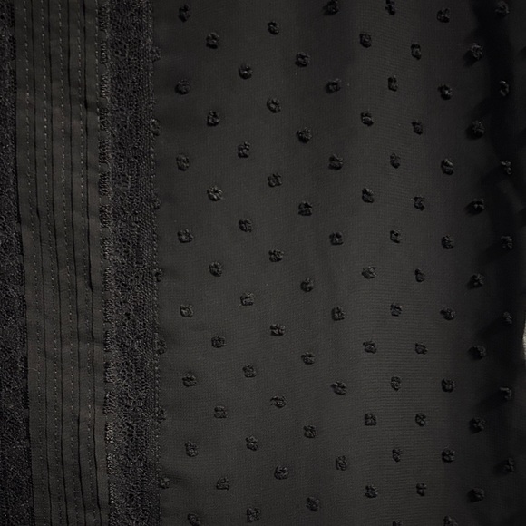 LC Lauren Conrad Black Sheer Blouse - Picture 3 of 3